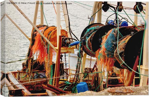 Trawler Stern Fishing Nets Canvas Print by Peter F Hunt