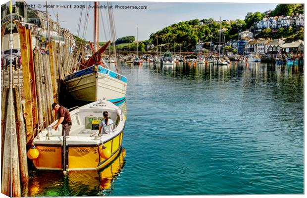 The Looe River Ferry Canvas Print by Peter F Hunt