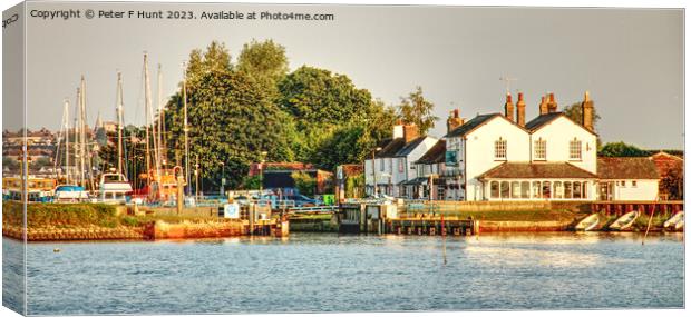 Heybridge Basin From The Blackwater Canvas Print by Peter F Hunt