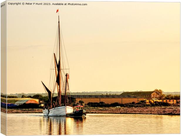 Early Morning Life On The Blackwater Canvas Print by Peter F Hunt