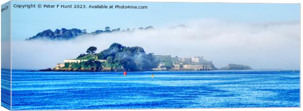 Drakes Island In The Mist Canvas Print by Peter F Hunt