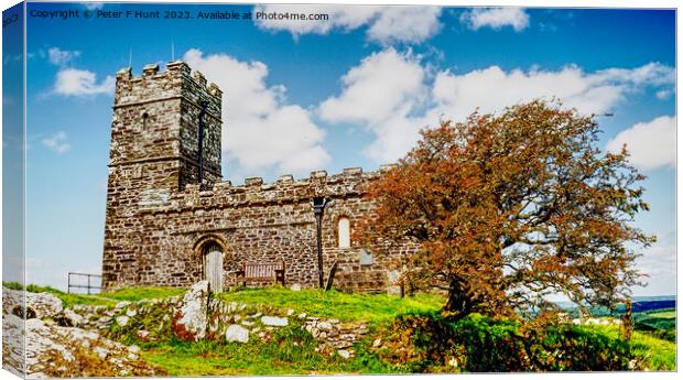 Church On The Tor Canvas Print by Peter F Hunt