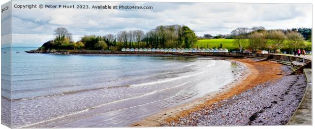 The Beach At Broadsands South Devon Canvas Print by Peter F Hunt