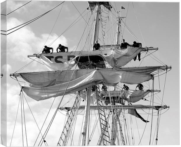 Up Aloft on Royalist Canvas Print by Peter F Hunt
