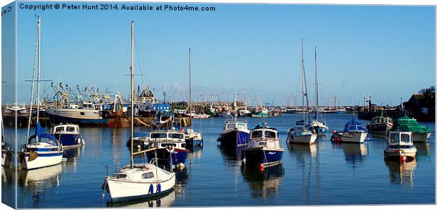 High Tide In The Harbour Canvas Print by Peter F Hunt