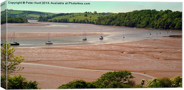 Low Tide On The River Canvas Print by Peter F Hunt