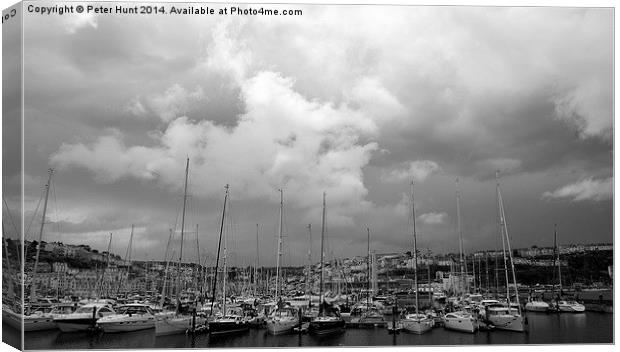 Storm Clouds Over Brixham Canvas Print by Peter F Hunt