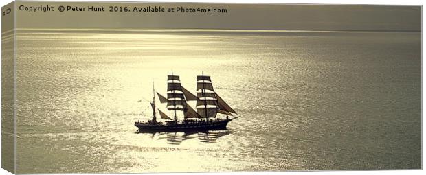 The Joy Of Sailing A Tall Ship Canvas Print by Peter F Hunt