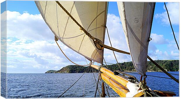 Sails And Wind Canvas Print by Peter F Hunt