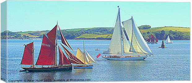 Falmouth Heritage Sailing Canvas Print by Peter F Hunt