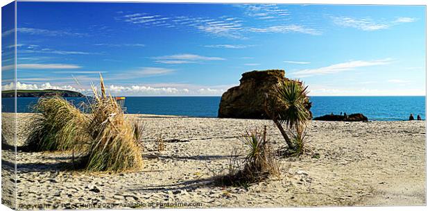 Carlyon Bay Cornwall  Canvas Print by Peter F Hunt