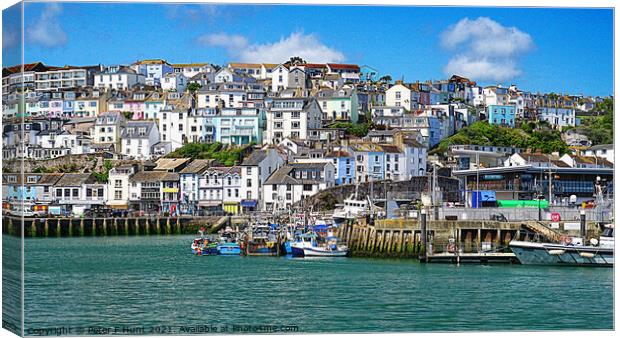 The Port Of Brixham Canvas Print by Peter F Hunt