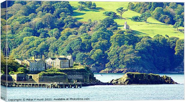 Plymouth Drakes Island Canvas Print by Peter F Hunt