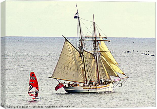 Top Sail Schooner Anny Of Charlestown Canvas Print by Peter F Hunt