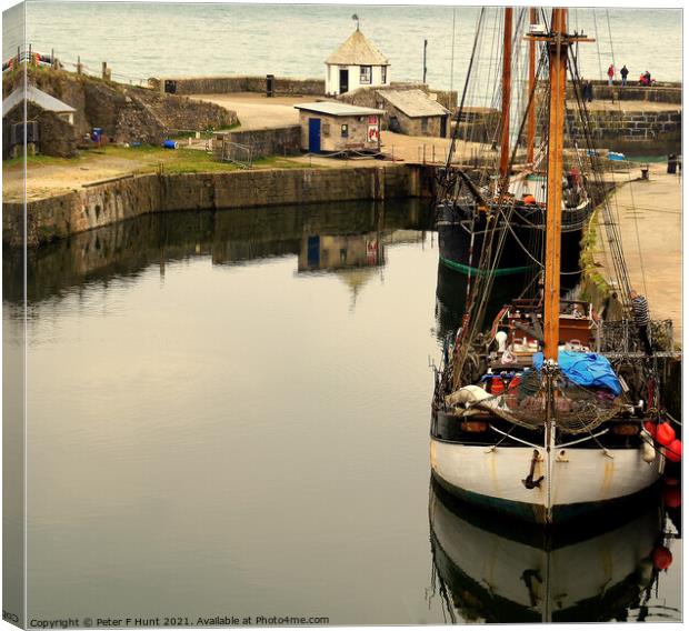 Charlestown a Tranquil Scene  Canvas Print by Peter F Hunt