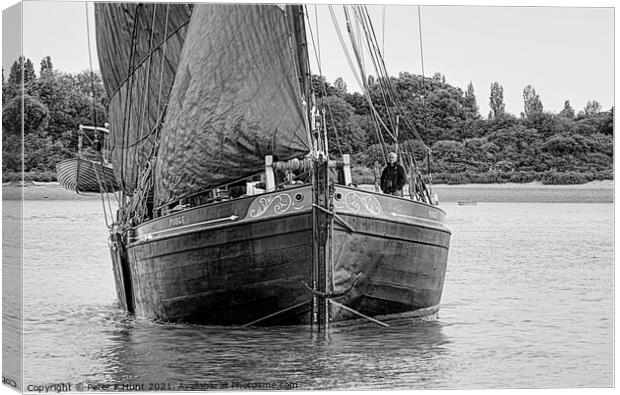 Sailing Barge Pudge  Canvas Print by Peter F Hunt