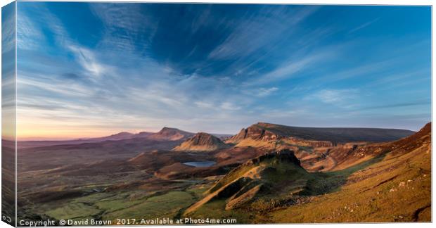 The Quiraing No6 Canvas Print by David Brown