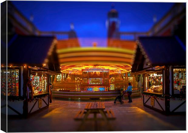 Barton Square Christmas Canvas Print by Steven Purcell