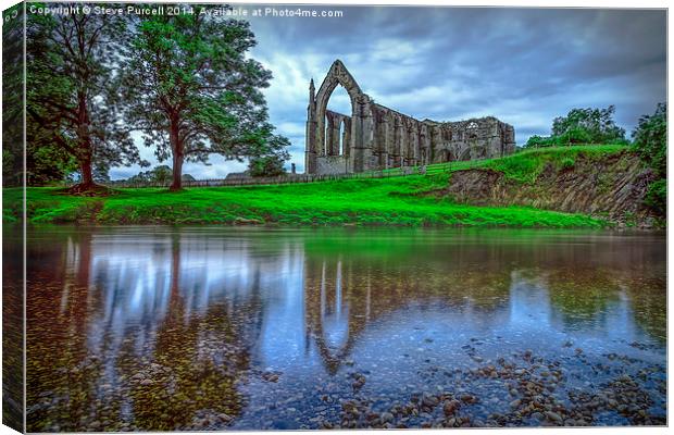 Bolton Abbey Morning Canvas Print by Steven Purcell