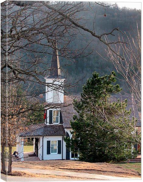 The Church in the Woods Canvas Print by Pics by Jody Adams