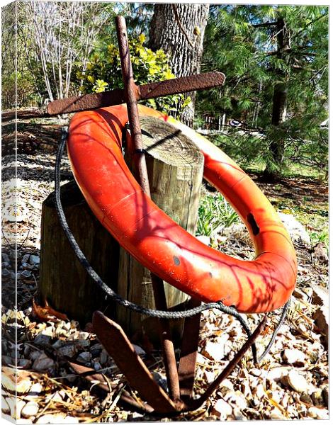 Old Anchor Canvas Print by Pics by Jody Adams