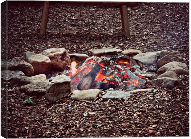 Campfire Canvas Print by Pics by Jody Adams
