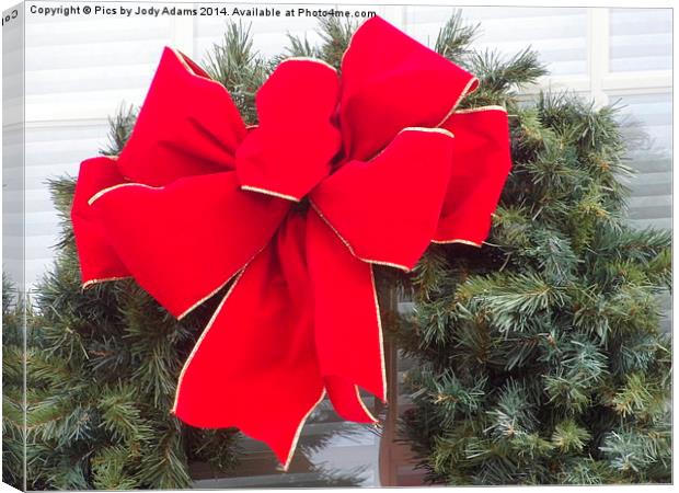  Red Bow Canvas Print by Pics by Jody Adams