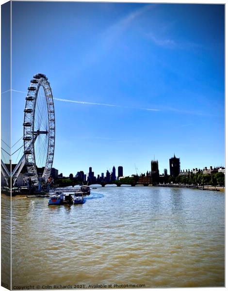 London Eye  Canvas Print by Colin Richards