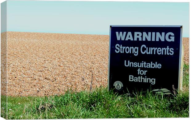 Seaside Warning Canvas Print by Gemma Shipley