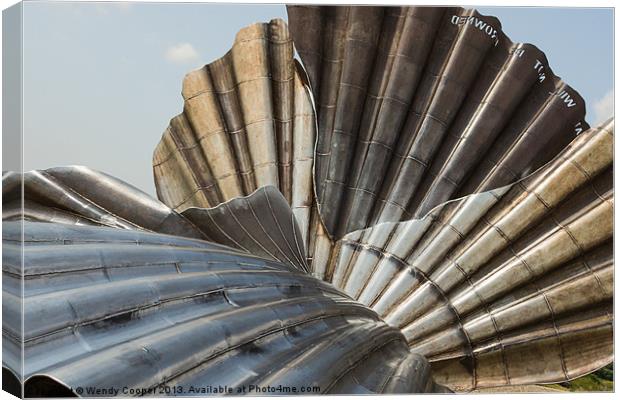 Aldeburgh Scallop, a different view Canvas Print by Wendy Cooper