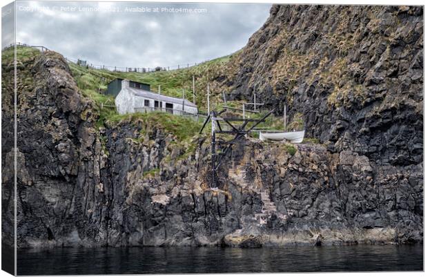 The Fisherman's Cottage Canvas Print by Peter Lennon