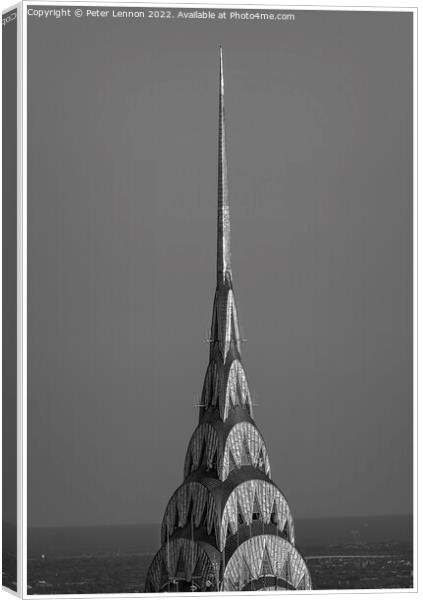 The Chrysler Tower Canvas Print by Peter Lennon