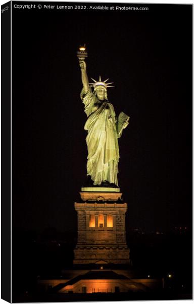 Lady Liberty Canvas Print by Peter Lennon