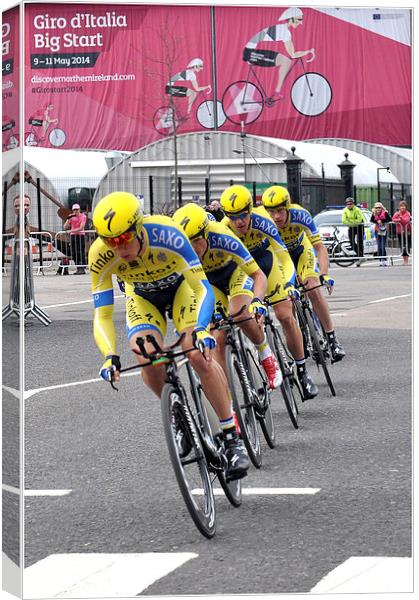The Day The Giro Came To Belfast Canvas Print by Peter Lennon