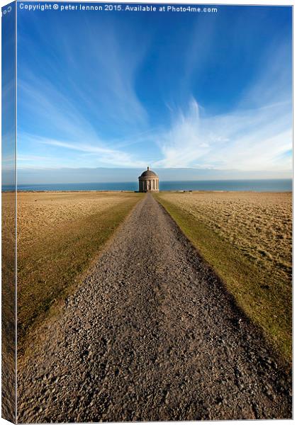 All Roads Lead to Mussenden Canvas Print by Peter Lennon