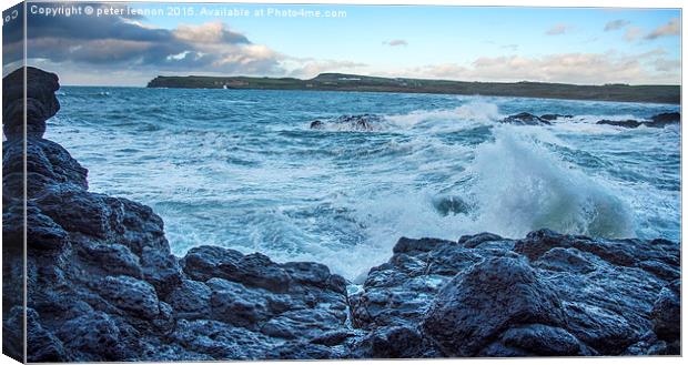 RUNKERRY SEASCAPE Canvas Print by Peter Lennon
