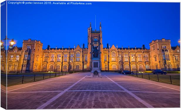  QUB Bluehour Too Canvas Print by Peter Lennon