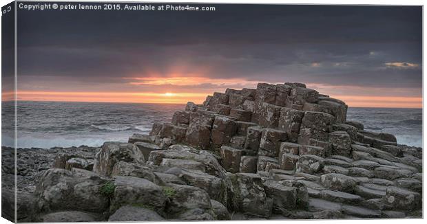  Giant's Sunset Canvas Print by Peter Lennon