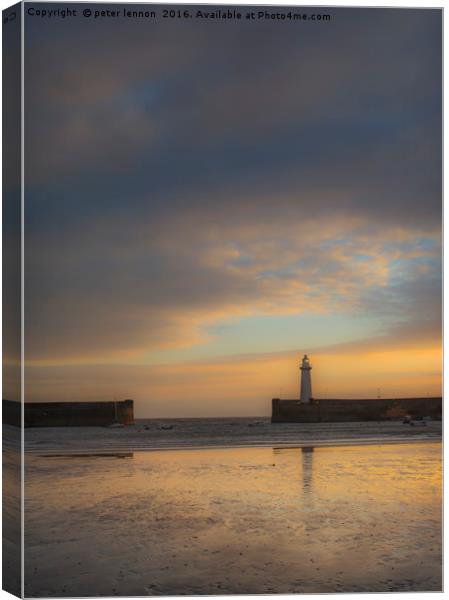 The Lighthouse Canvas Print by Peter Lennon