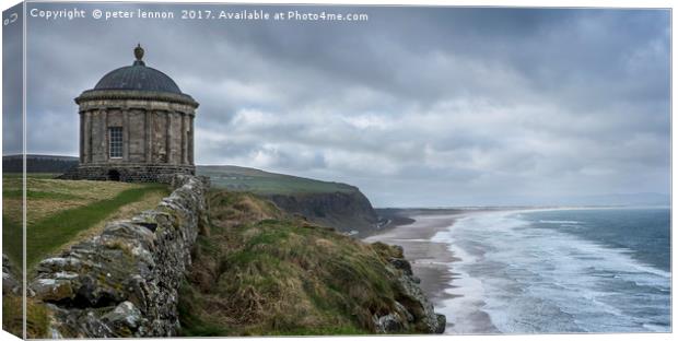 Mussenden Canvas Print by Peter Lennon