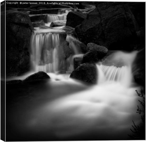 Trassey Falls Canvas Print by Peter Lennon