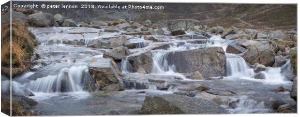 Trassey Falls Too Canvas Print by Peter Lennon