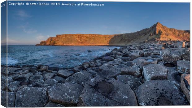 Causeway Panorama Canvas Print by Peter Lennon