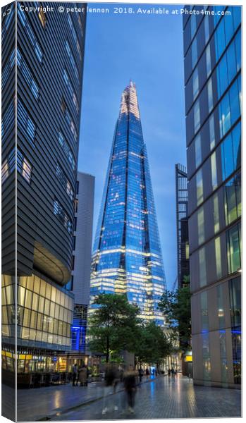 The Shard Canvas Print by Peter Lennon