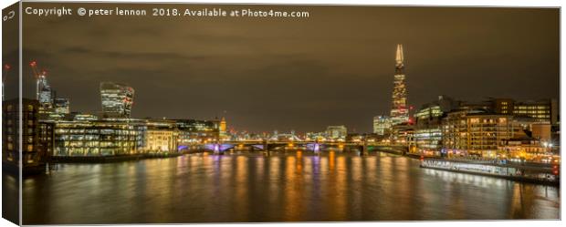 North Bank to South Bank Canvas Print by Peter Lennon