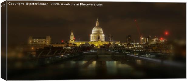 St Pauls Cathedral Canvas Print by Peter Lennon