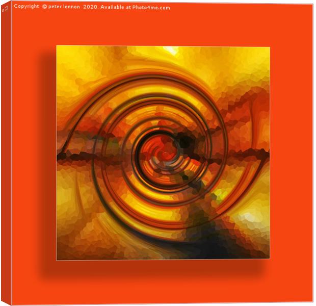 Hammered Orange Canvas Print by Peter Lennon