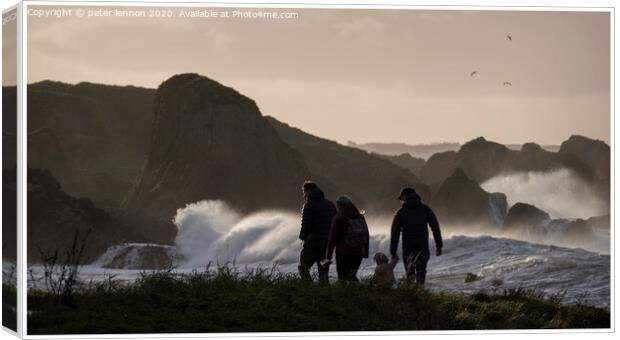 Sunday Walk Canvas Print by Peter Lennon