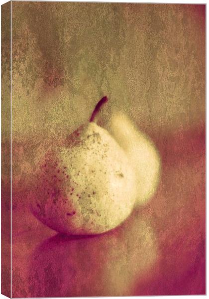 Two Pears Or One Pair Canvas Print by Anne Macdonald