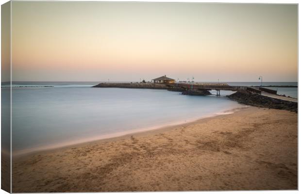 Beach Club Chiringuito La Isla, Caleta de Fuste Canvas Print by Jon Lingwood